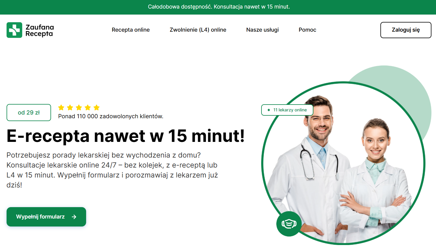 Zrzut ekranu zaufanarecepta.pl